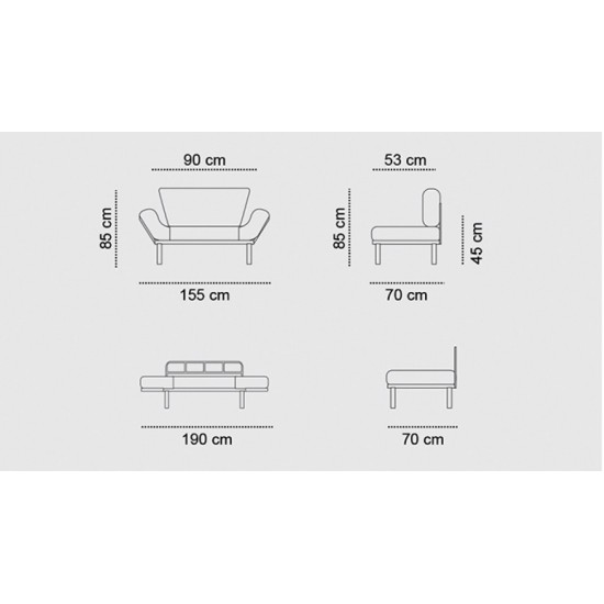 Διθέσιος Καναπές Κρεβάτι - Nitta - Χρώμα Cream - 155x73x85εκ Διθέσιος Καναπές Κρεβάτι - Nitta - Χρώμα Cream - 155x73x85εκ