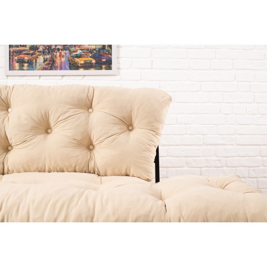 Διθέσιος Καναπές Κρεβάτι - Nitta - Χρώμα Cream - 155x73x85εκ Διθέσιος Καναπές Κρεβάτι - Nitta - Χρώμα Cream - 155x73x85εκ