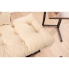 Διθέσιος Καναπές Κρεβάτι - Nitta - Χρώμα Cream - 155x73x85εκ
