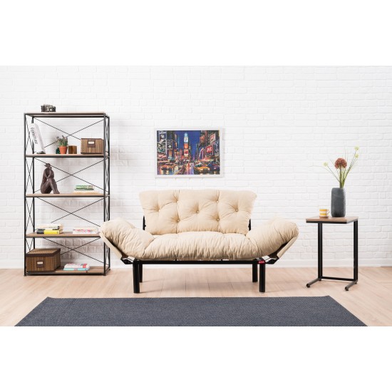 Διθέσιος Καναπές Κρεβάτι - Nitta - Χρώμα Cream - 155x73x85εκ Διθέσιος Καναπές Κρεβάτι - Nitta - Χρώμα Cream - 155x73x85εκ