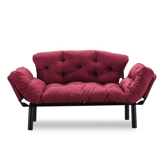 Διθέσιος Καναπές Κρεβάτι - Nitta - Χρώμα Maroon - 155x73x85εκ Διθέσιος Καναπές Κρεβάτι - Nitta - Χρώμα Maroon - 155x73x85εκ