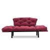 Διθέσιος Καναπές Κρεβάτι - Nitta - Χρώμα Maroon - 155x73x85εκ