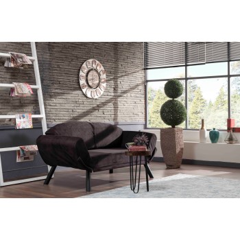 2-Seat Sofa-Bed Genzo - Black Black