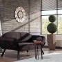 2-Seat Sofa-Bed Genzo - Black Black
