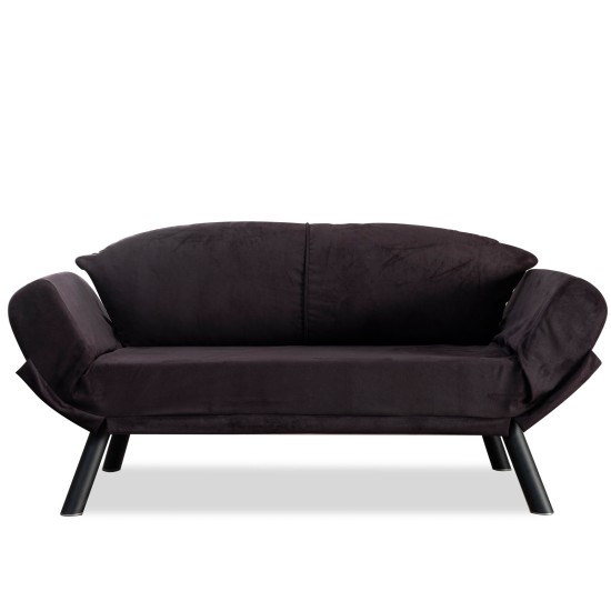 2-Seat Sofa-Bed Genzo - Black Black Atelier del Sofa 2-Seat Sofa-Bed Genzo - Black Black