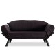 2-Seat Sofa-Bed Genzo - Black Black Atelier del Sofa 2-Seat Sofa-Bed Genzo - Black Black