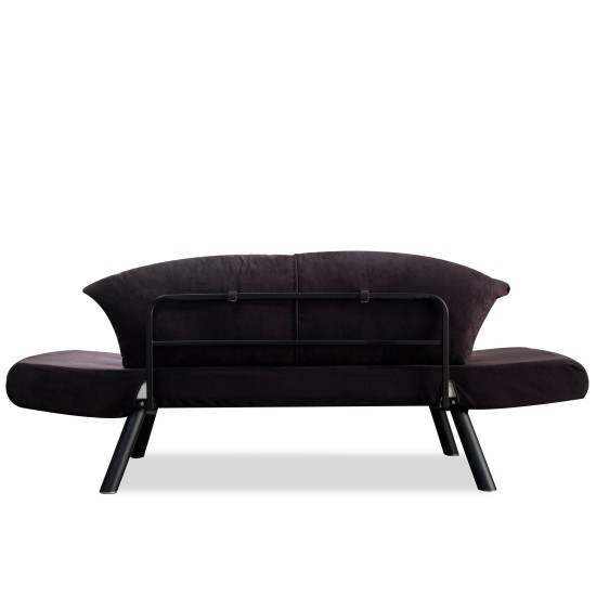 2-Seat Sofa-Bed Genzo - Black Black Atelier del Sofa 2-Seat Sofa-Bed Genzo - Black Black
