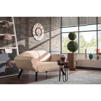 2-Seat Sofa-Bed Genzo - Cream Cream