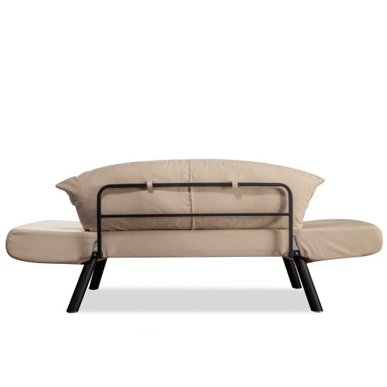 2-Seat Sofa-Bed Genzo - Cream Cream 2-Seat Sofa-Bed Genzo - Cream Cream
