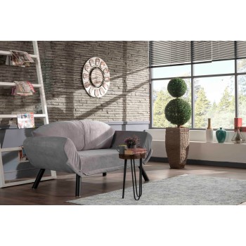 2-Seat Sofa-Bed Genzo - Grey Grey