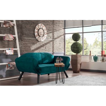 2-Seat Sofa-Bed Genzo - Petrol Blue Petrol Blue