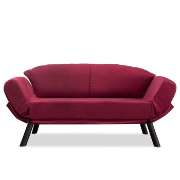 2-Seat Sofa-Bed Genzo - Maroon Maroon