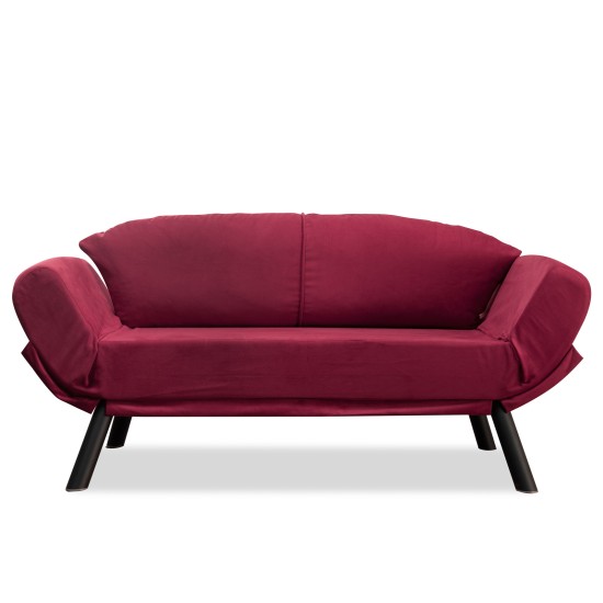 2-Seat Sofa-Bed Genzo - Maroon Maroon 2-Seat Sofa-Bed Genzo - Maroon Maroon