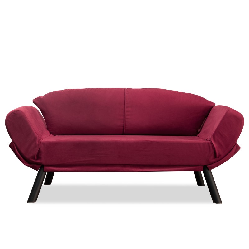 2-Seat Sofa-Bed Genzo - Maroon Maroon