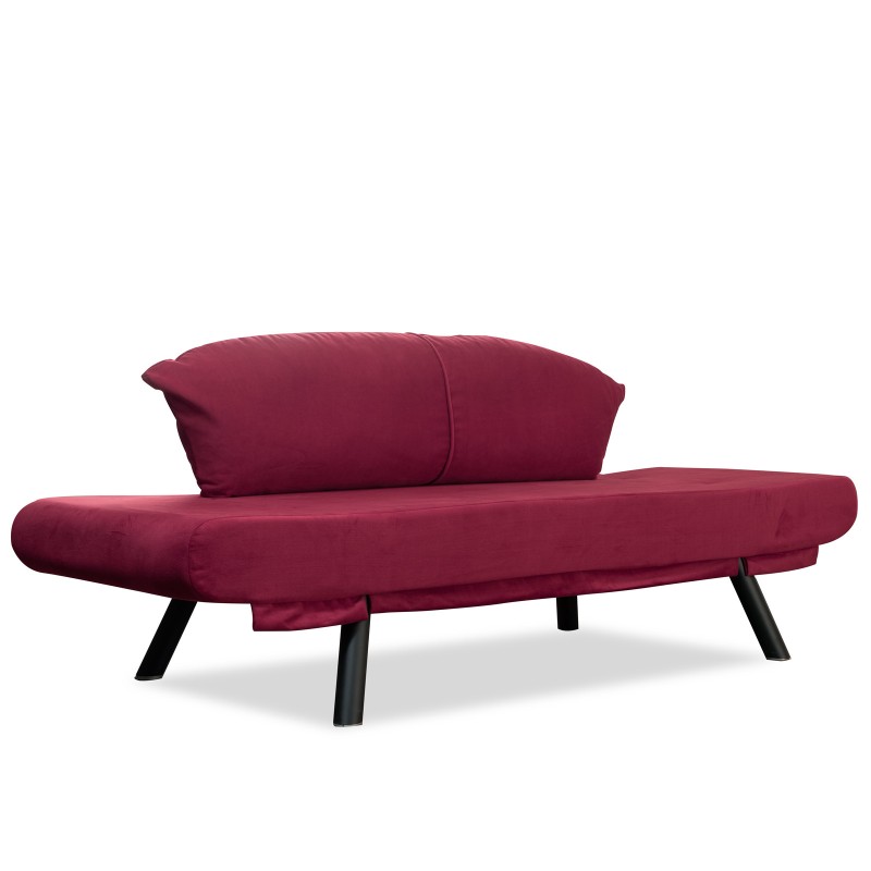 2-Seat Sofa-Bed Genzo - Maroon Maroon
