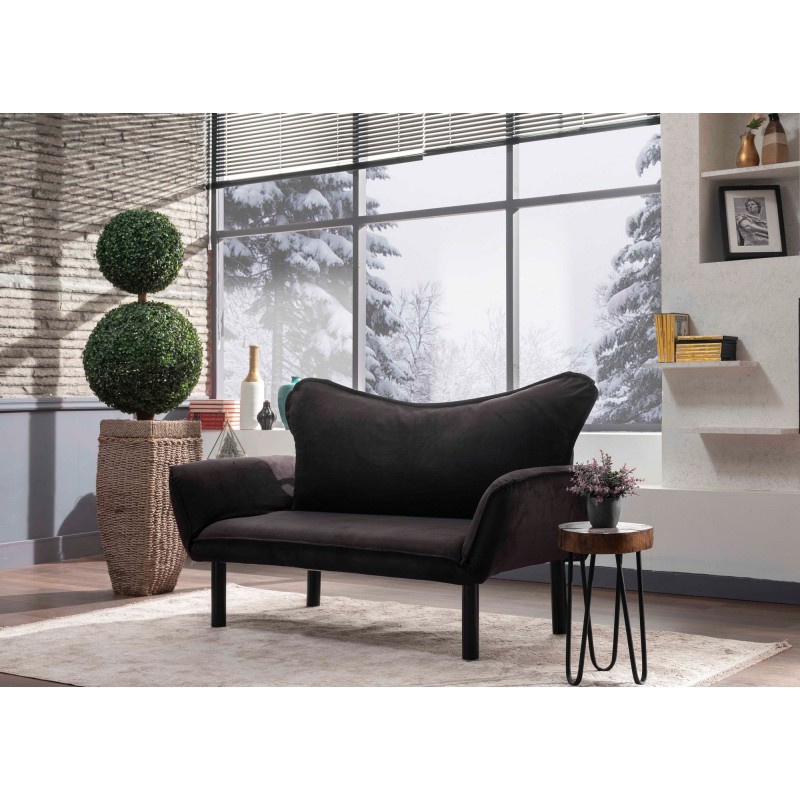 Atelier del Sofa 2-Seat Sofa-Bed Chatto - Black Black
