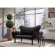 2-Seat Sofa-Bed Chatto - Black Black Atelier del Sofa 2-Seat Sofa-Bed Chatto - Black Black