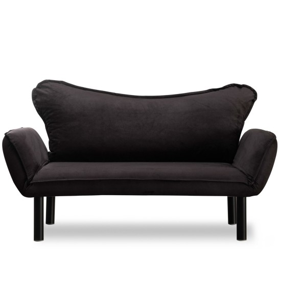 2-Seat Sofa-Bed Chatto - Black Black Atelier del Sofa 2-Seat Sofa-Bed Chatto - Black Black