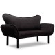 2-Seat Sofa-Bed Chatto - Black Black Atelier del Sofa 2-Seat Sofa-Bed Chatto - Black Black