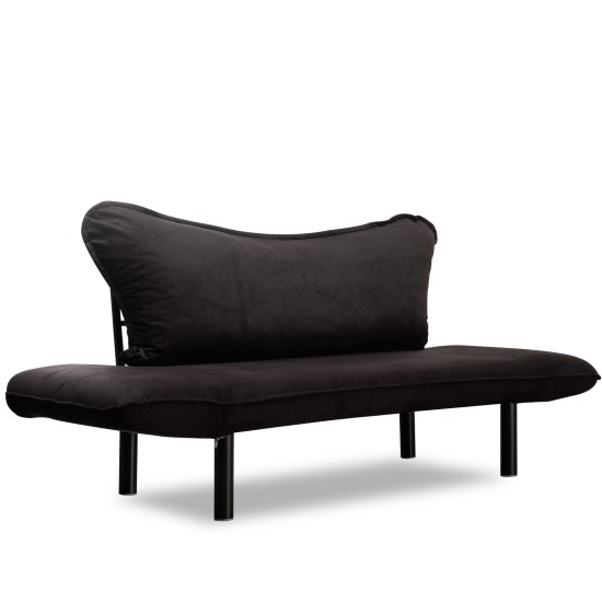 2-Seat Sofa-Bed Chatto - Black Black Atelier del Sofa 2-Seat Sofa-Bed Chatto - Black Black