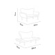 2-Seat Sofa-Bed Chatto - Black Black Atelier del Sofa 2-Seat Sofa-Bed Chatto - Black Black