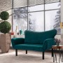 2-Seat Sofa-Bed Chatto - Petrol Blue Petrol Blue