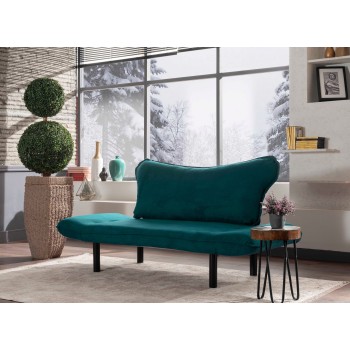 2-Seat Sofa-Bed Chatto - Petrol Blue Petrol Blue