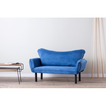 2-Seat Sofa-Bed Chatto - Blue Blue