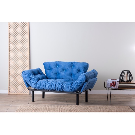 Διθέσιος Καναπές Κρεβάτι - Nitta -Χρώμα Μπλε - 155x70x85εκ Διθέσιος Καναπές Κρεβάτι - Nitta -Χρώμα Μπλε - 155x70x85εκ