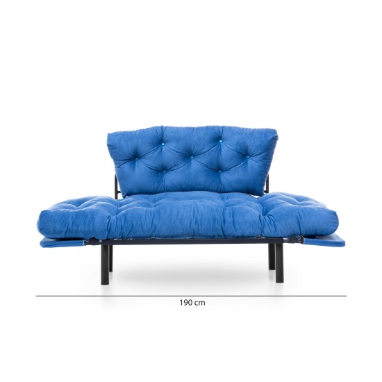 Διθέσιος Καναπές Κρεβάτι - Nitta -Χρώμα Μπλε - 155x70x85εκ Διθέσιος Καναπές Κρεβάτι - Nitta -Χρώμα Μπλε - 155x70x85εκ