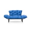 Διθέσιος Καναπές Κρεβάτι - Nitta -Χρώμα Μπλε - 155x70x85εκ
