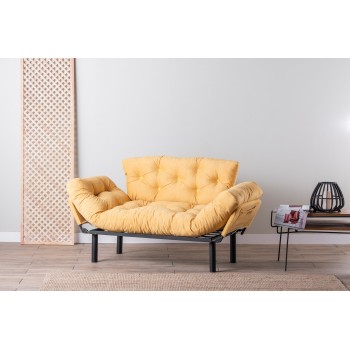 2-Seat Sofa-Bed Nitta - Mustard Mustard