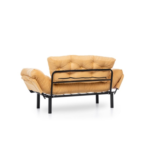 2-Seat Sofa-Bed Nitta - Mustard Mustard Atelier del Sofa 2-Seat Sofa-Bed Nitta - Mustard Mustard