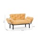 2-Seat Sofa-Bed Nitta - Mustard Mustard Atelier del Sofa 2-Seat Sofa-Bed Nitta - Mustard Mustard