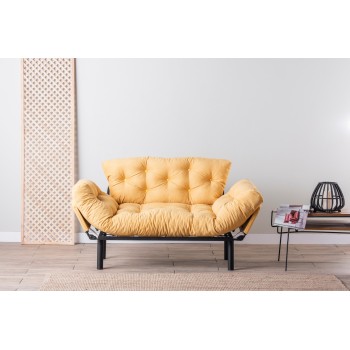2-Seat Sofa-Bed Nitta - Mustard Mustard