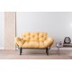 2-Seat Sofa-Bed Nitta - Mustard Mustard Atelier del Sofa 2-Seat Sofa-Bed Nitta - Mustard Mustard