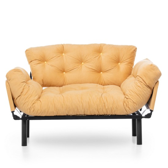 2-Seat Sofa-Bed Nitta - Mustard Mustard Atelier del Sofa 2-Seat Sofa-Bed Nitta - Mustard Mustard