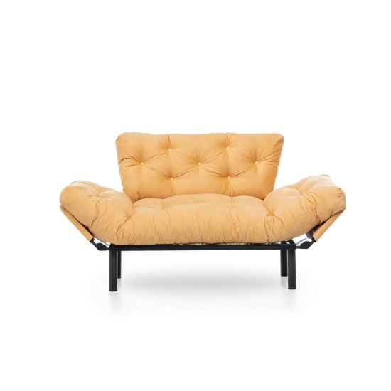 2-Seat Sofa-Bed Nitta - Mustard Mustard Atelier del Sofa 2-Seat Sofa-Bed Nitta - Mustard Mustard
