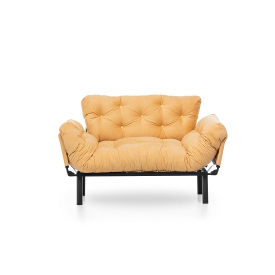 2-Seat Sofa-Bed Nitta - Mustard Mustard Atelier del Sofa 2-Seat Sofa-Bed Nitta - Mustard Mustard