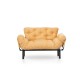 2-Seat Sofa-Bed Nitta - Mustard Mustard Atelier del Sofa 2-Seat Sofa-Bed Nitta - Mustard Mustard