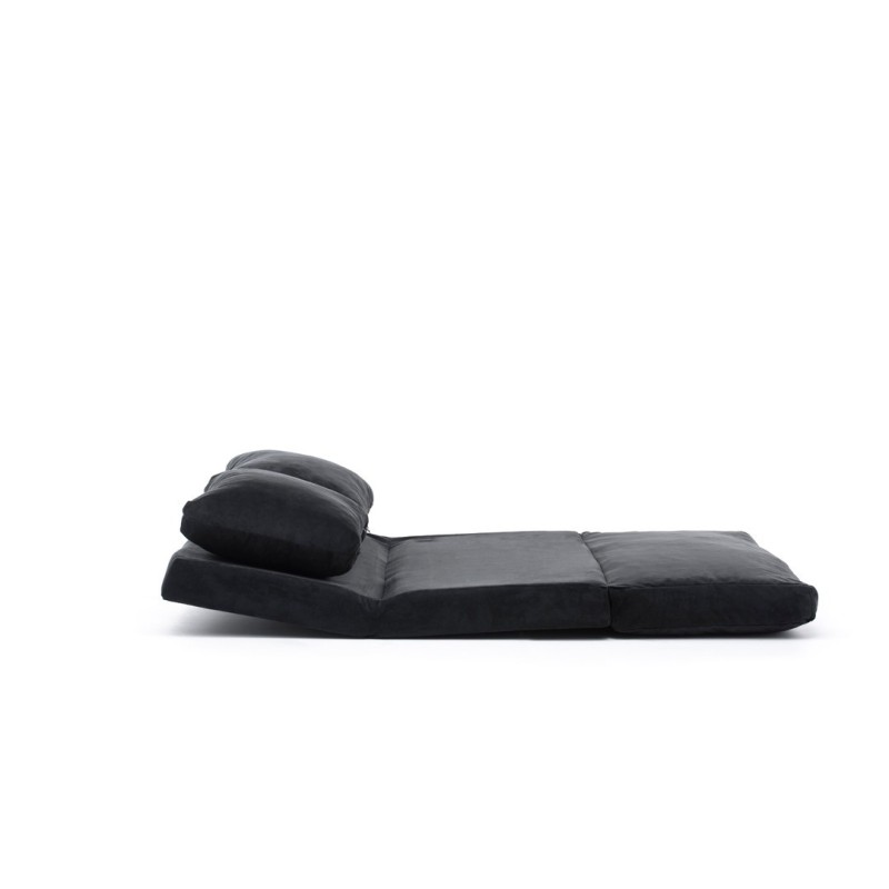 Διθέσιος Καναπές Κρεβάτι - Taida - Χρώμα Μαύρο - 120x68x26εκ