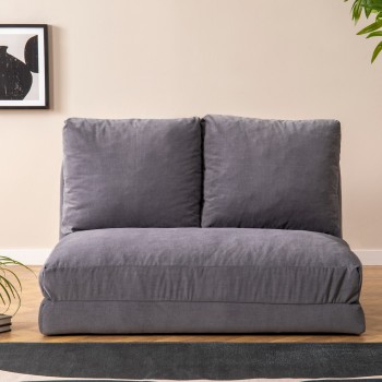 Διθέσιος Καναπές Κρεβάτι - Taida - Χρώμα Γκρι - 120x68x26εκ