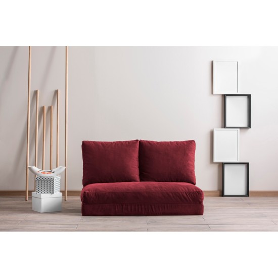 Διθέσιος Καναπές Κρεβάτι - Taida - Χρώμα Maroon - 120x68x26εκ Διθέσιος Καναπές Κρεβάτι - Taida - Χρώμα Maroon - 120x68x26εκ