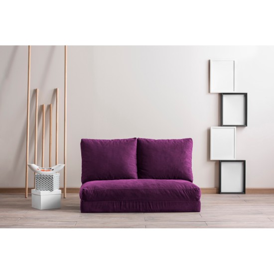 Διθέσιος Καναπές Κρεβάτι - Taida - Χρώμα Μωβ - 120x68x26εκ