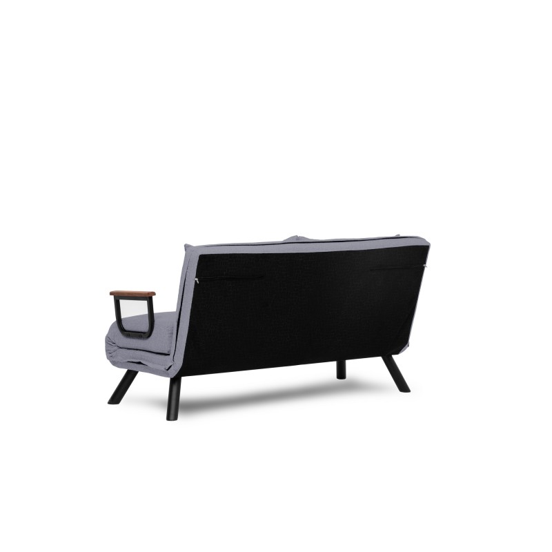 Καναπές Κρεβάτι Διθέσιος - Sando 2 - Χρώμα Γκρι - 133x50x45εκ
