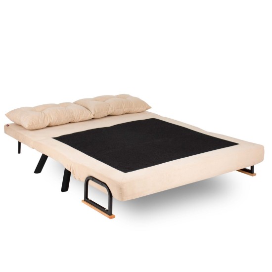 Καναπές Κρεβάτι Διθέσιος - Sando 2 - Χρώμα Cream - 133x50x45εκ