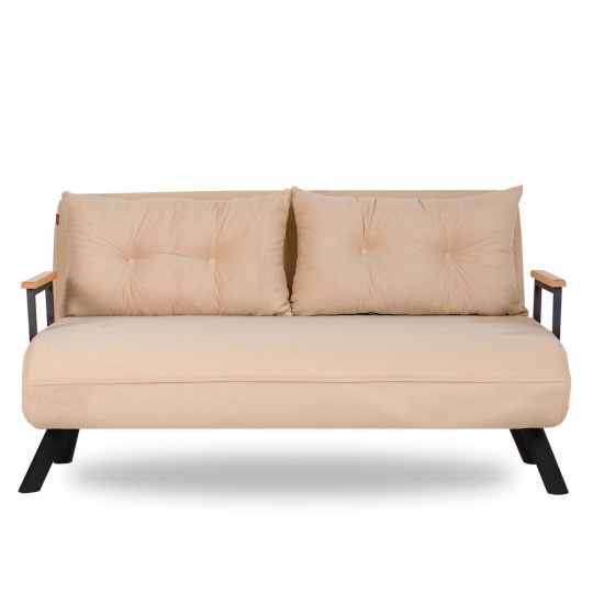 Καναπές Κρεβάτι Διθέσιος - Sando 2 - Χρώμα Cream - 133x50x45εκ