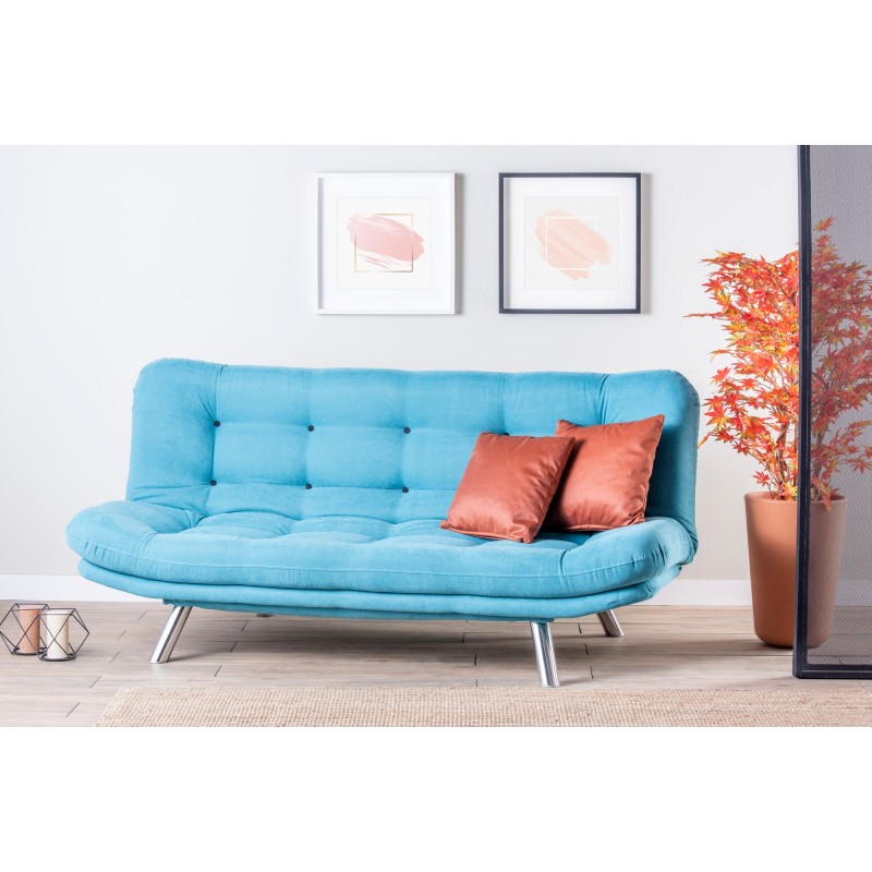 3-Seat Sofa-Bed Misa Sofabed - Turquoise Turquoise