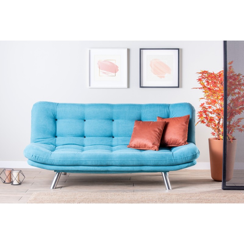 3-Seat Sofa-Bed Misa Sofabed - Turquoise Turquoise