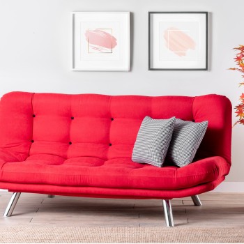 3-Seat Sofa-Bed Misa Sofabed - Red Red